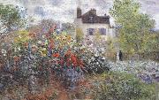 Claude Monet The Artist-s Garden in Argenteuil oil painting picture wholesale